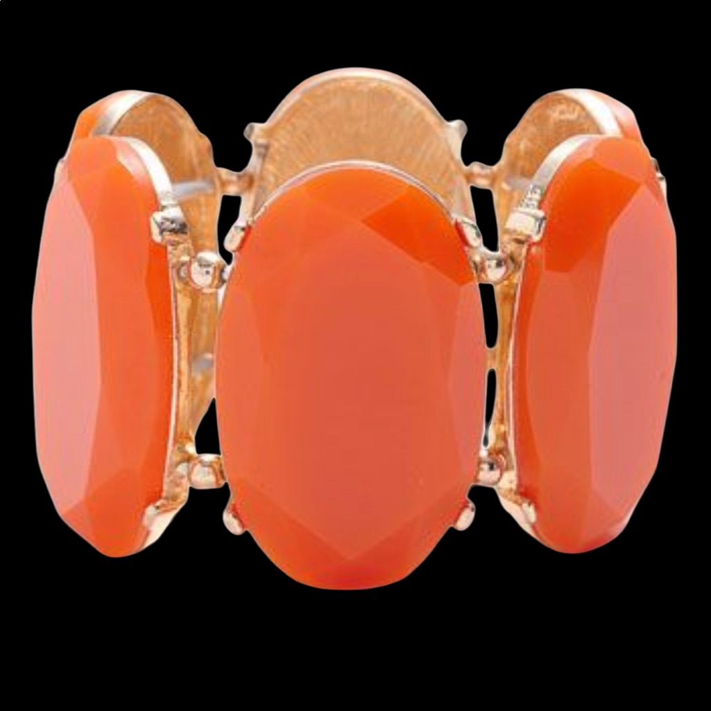 Nwot Tasha Orange And Gold Statement Bracelet From Nordstrom 21$